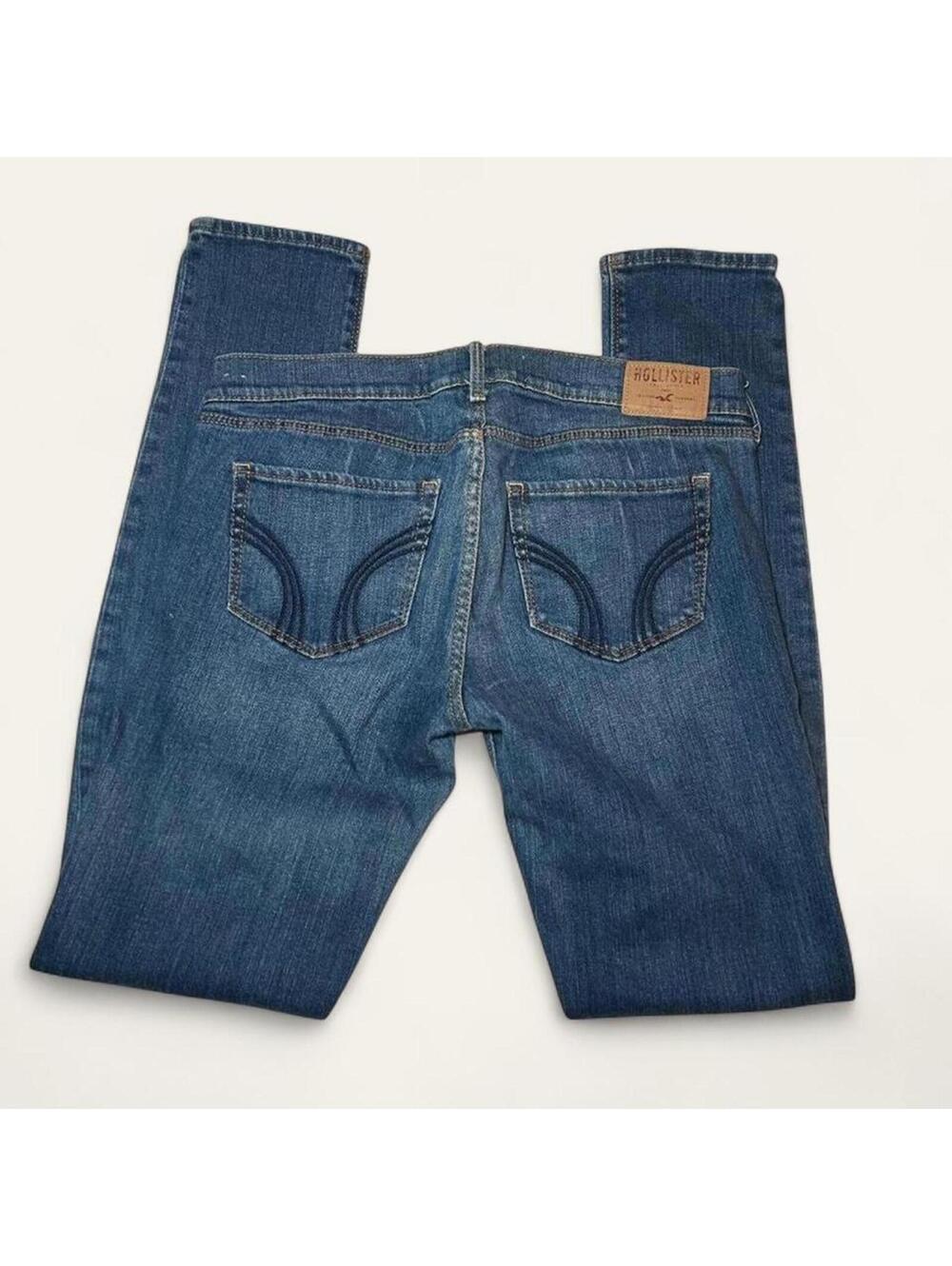 Hollister Social Stretch Blue Jeans Size 7 W28 - Picture 2 of 4